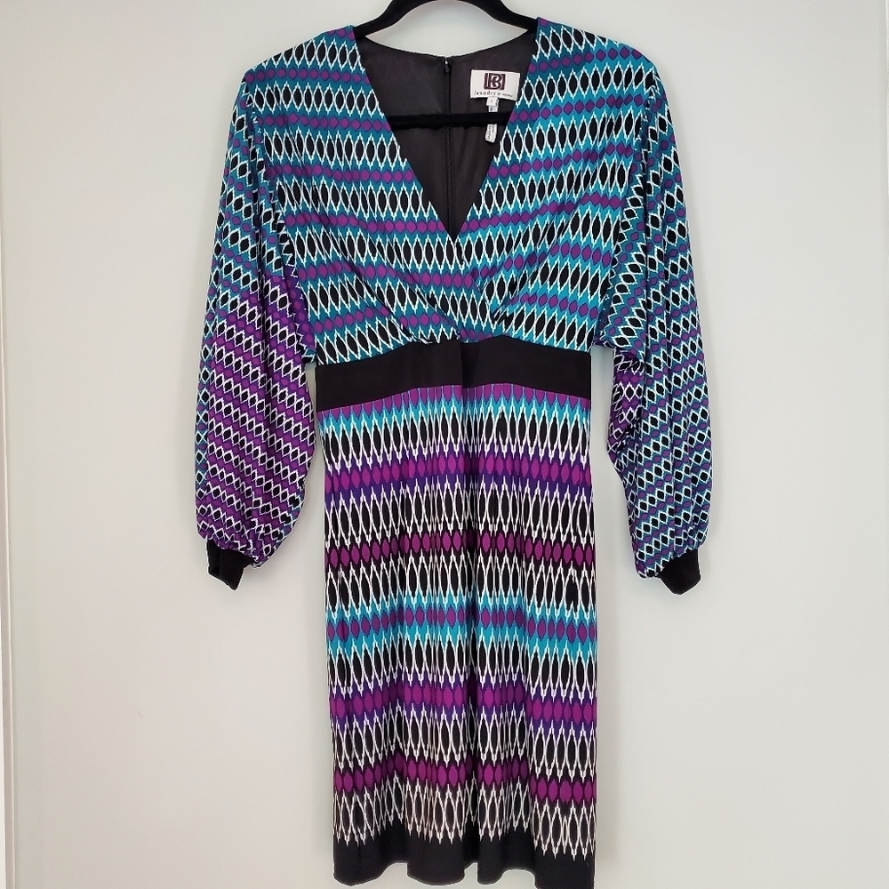 Laundry Surplice Dress with Peasant Sleeves